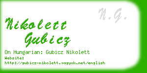 nikolett gubicz business card